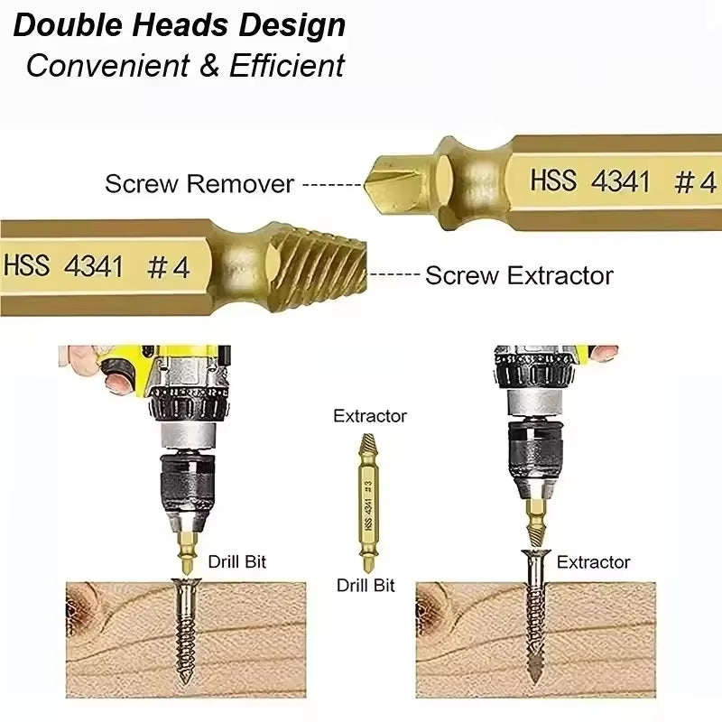 Screw Extractor Set 6 Pcs – Stripped and Broken Screw Remover – image 4