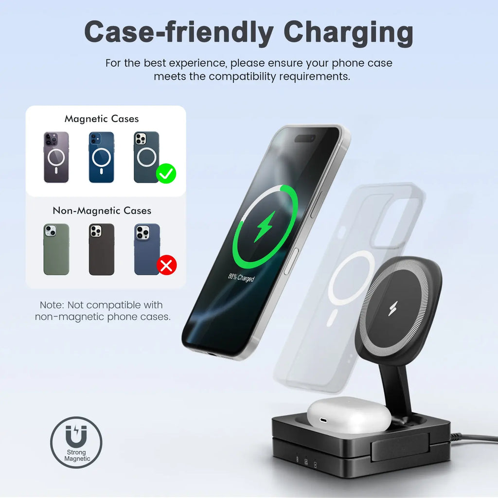Magnetic Wireless Charger Stand 3-in-1, Foldable Charging Station – image 5