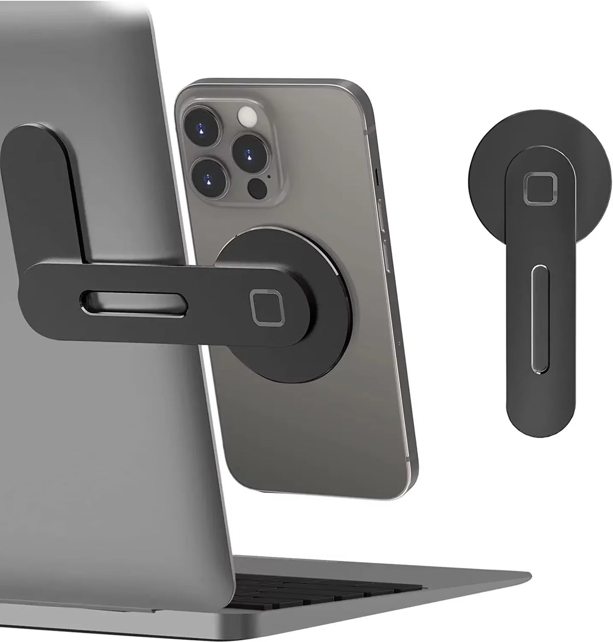Magnetic Phone Holder for Laptop – Foldable Monitor Side Mount