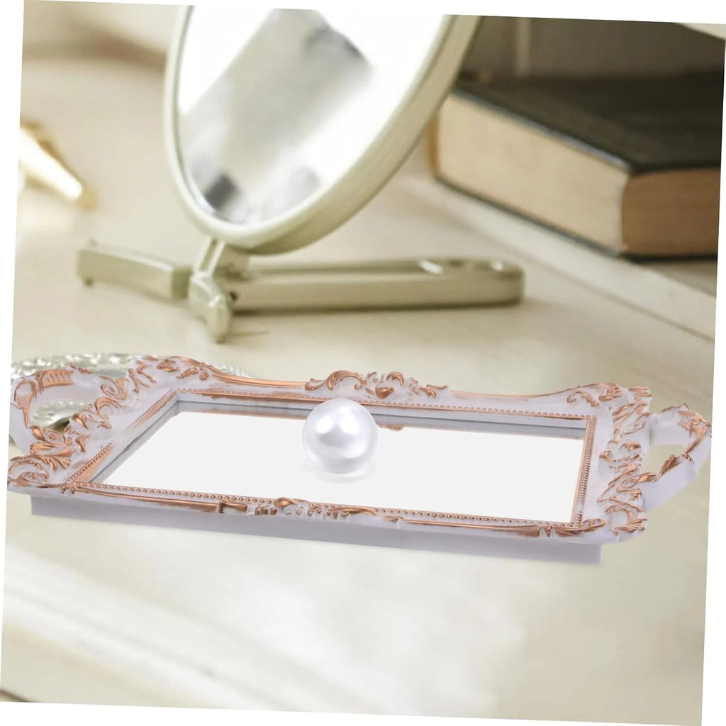 Mirror Vanity Tray - Gold Perfume and Jewelry Display Tray – image 5