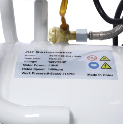 Air Compressor – 8 Gallon 1.5 HP Quiet Oil-Free Shop Compressor