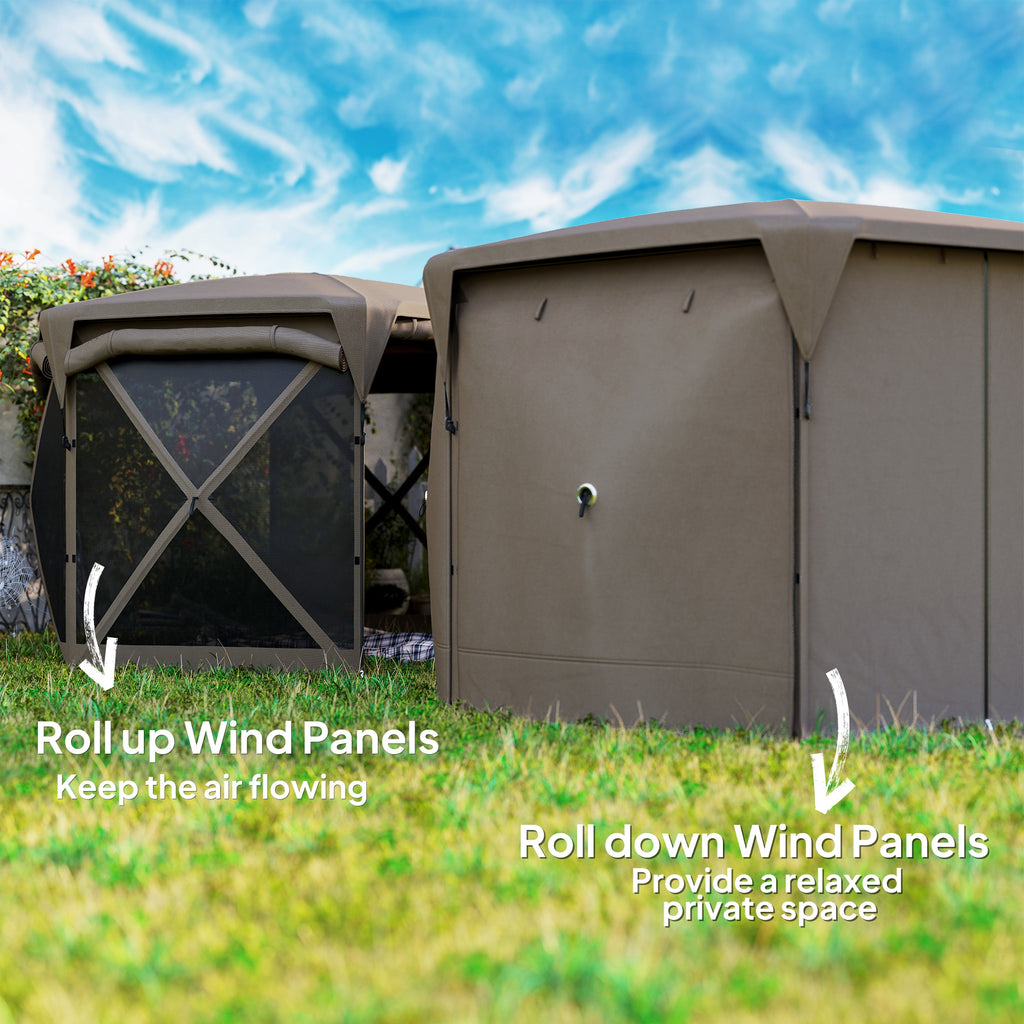 Pop Up Gazebo Screen Tent 11 x 11 ft with Removable Roof – image 3