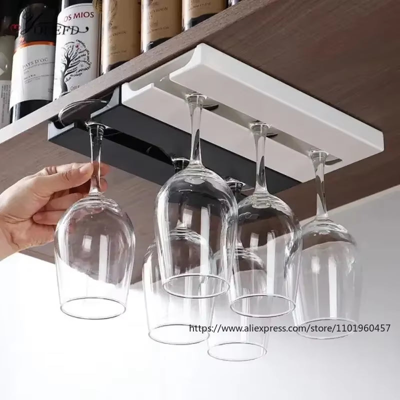 Wine Glass Rack – 2-Pack Under Cabinet Stemware Holder – image 2