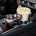 Cup Holder Expander, Dual Rotating Car Drink Holder Adapter