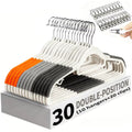 Velvet Hangers - 10 Pack Non-Slip with 20 Clips