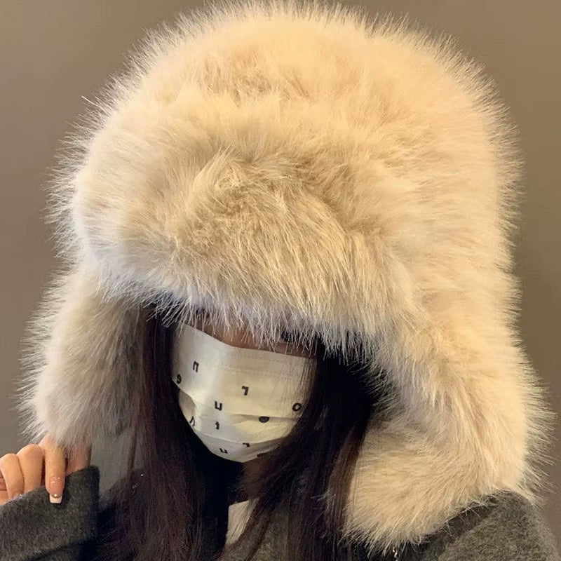 Faux Fur Trapper Hat with Earflaps for Winter
