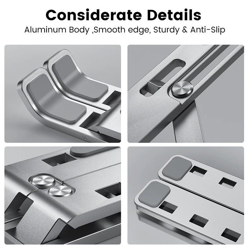 Laptop Stand, Foldable Adjustable Metal Notebook Holder – image 3