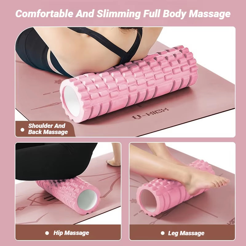 Hollow Grid Foam Roller, 30 cm EVA Exercise Roller – image 4