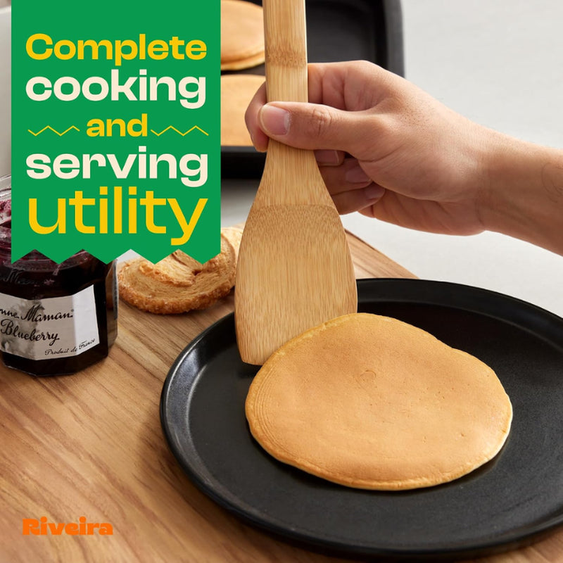 6-Piece Bamboo Cooking Utensil Set, Wooden Spoons and Spatulas – image 4