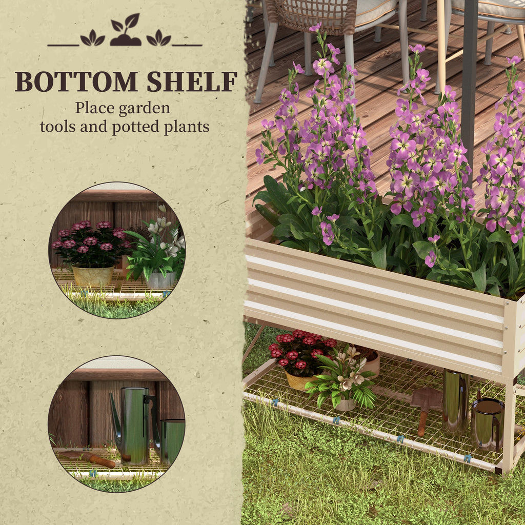 Planter Box, Elevated Galvanized Steel with Shelf and Liner – image 5