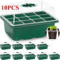 Seedling Trays with Humidity Domes, 10-Pack 12-Cell Seed Starter Kit