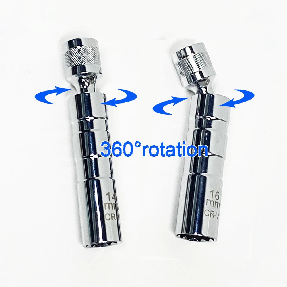 Spark Plug Socket Set 14mm & 16mm Magnetic Swivel Thin-Wall – image 5