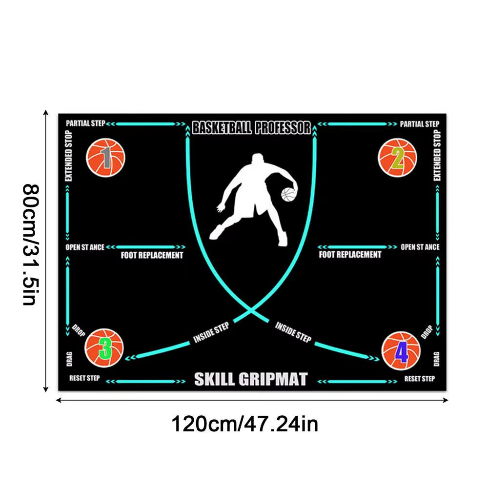 Silent Basketball Dribble Training Mat, Non-Slip Footwork Pad – image 1