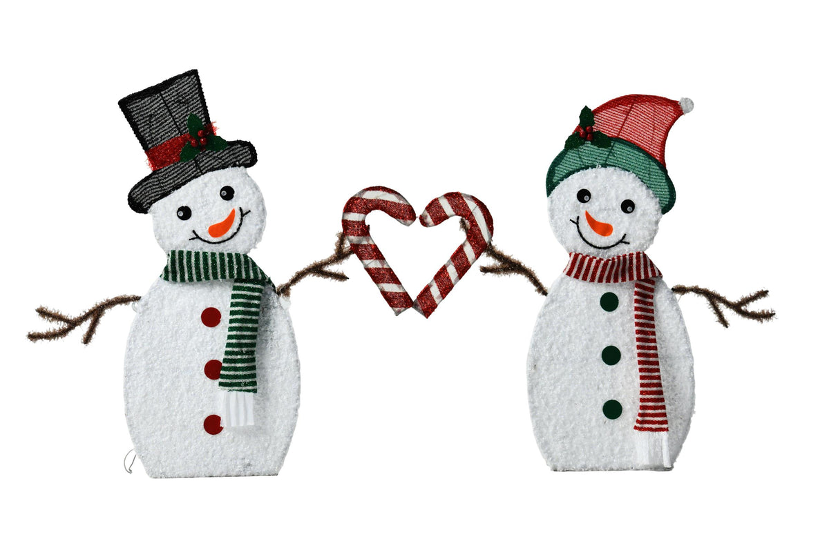 Heart Snowman Christmas Lights, Lighted Holiday Decoration