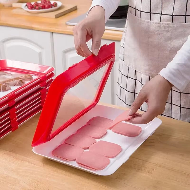 Reusable Food Preservation Tray with Elastic Lid – image 7