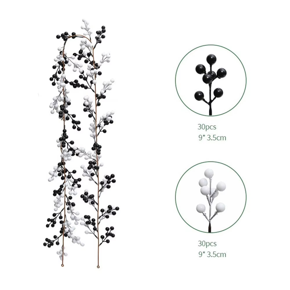 6 ft Artificial Red Berry Garland – image 7