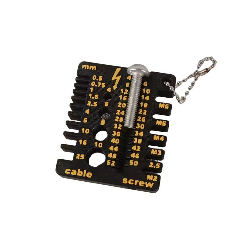 Wire Gauge Tool – Double-Sided Screw and Thickness Gauge