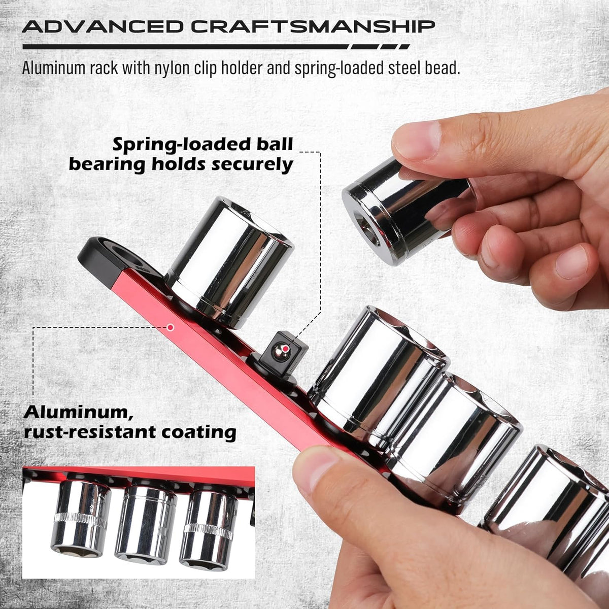Magnetic Socket Organizer Set – Trays & Aluminum Rails – image 6