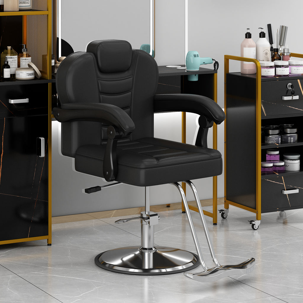 Reclining Hydraulic Barber Chair with 360 Swivel and Footrest – image 5