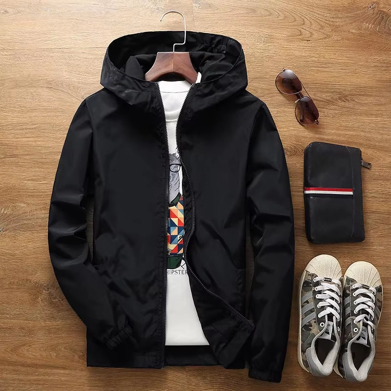 Oilfield Softshell Work Jacket, Hooded Water-Resistant Windbreaker