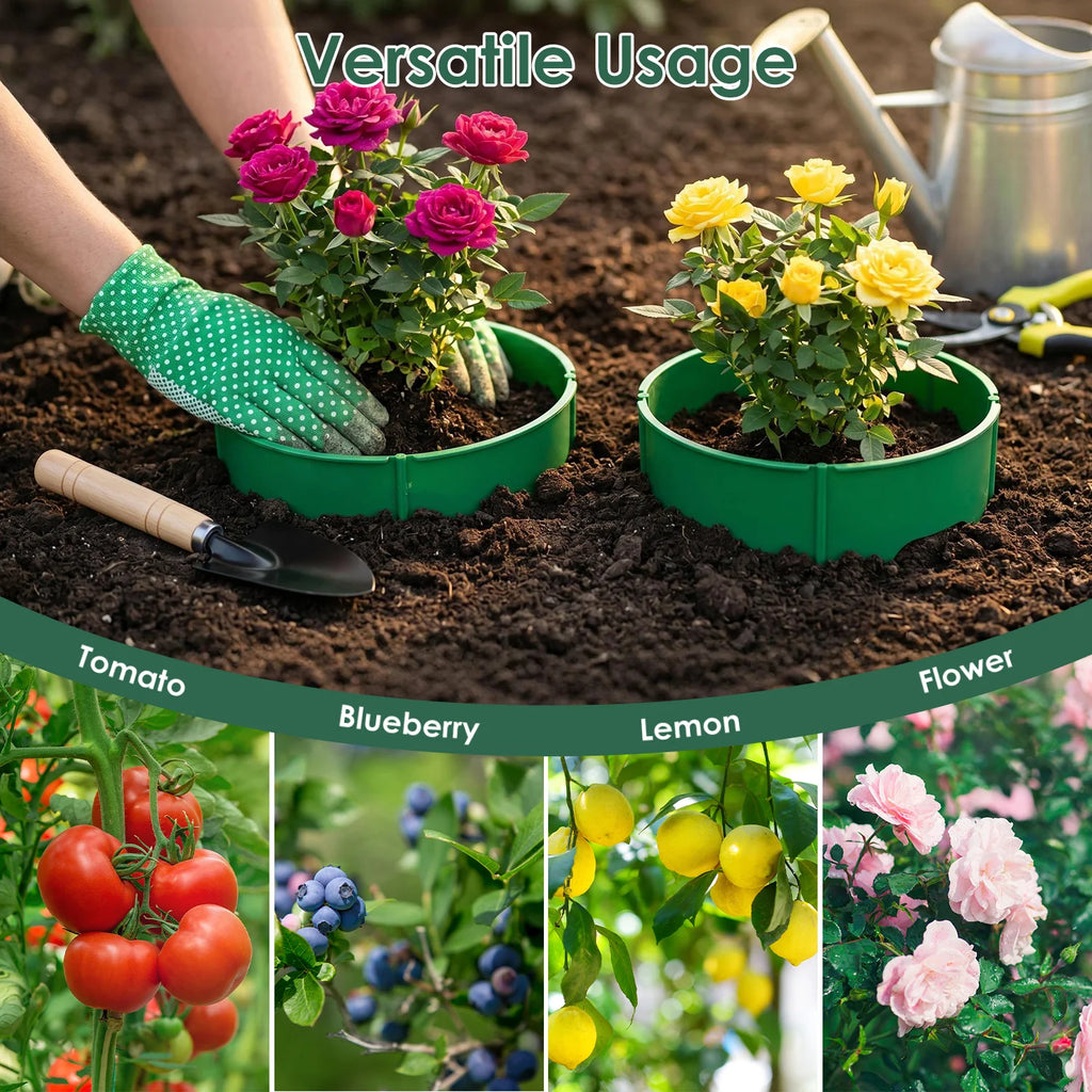 Plant Grow Rings 10 in - Adjustable Deep Watering Plant Guards Set – image 5