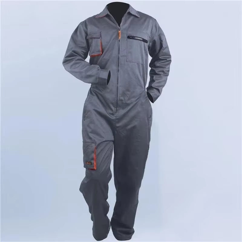 Oilfield Work Coverall, Long Sleeve One-Piece Mechanic Coverall