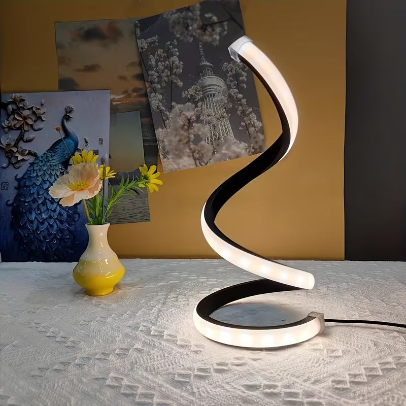 Spiral LED Desk Lamp – 2 Pack USB Dimmable, 3 Colors – image 5