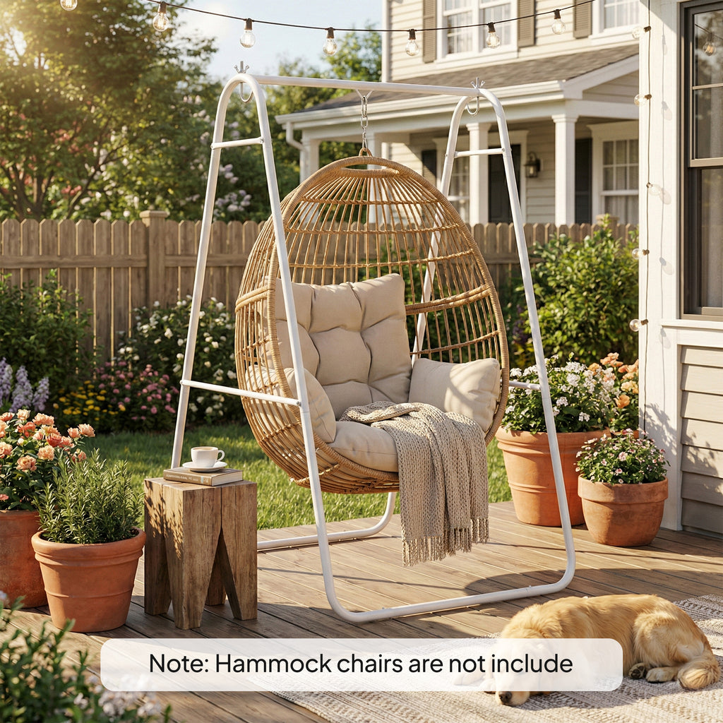 Hammock Chair Stand, Steel A-Frame for Hanging Egg Chair, 330 lb – image 2