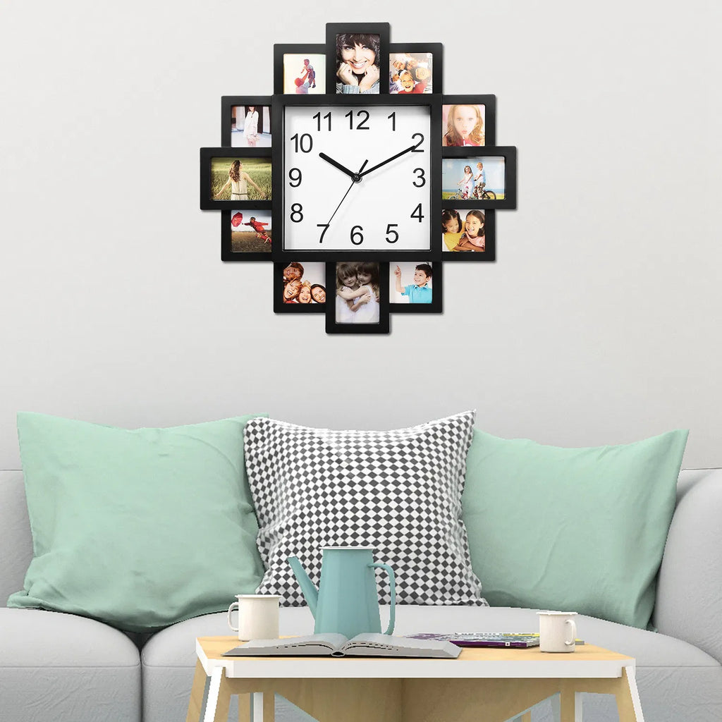 Photo Collage Wall Clock with 12 Picture Frame Slots, 15.35 in – image 6