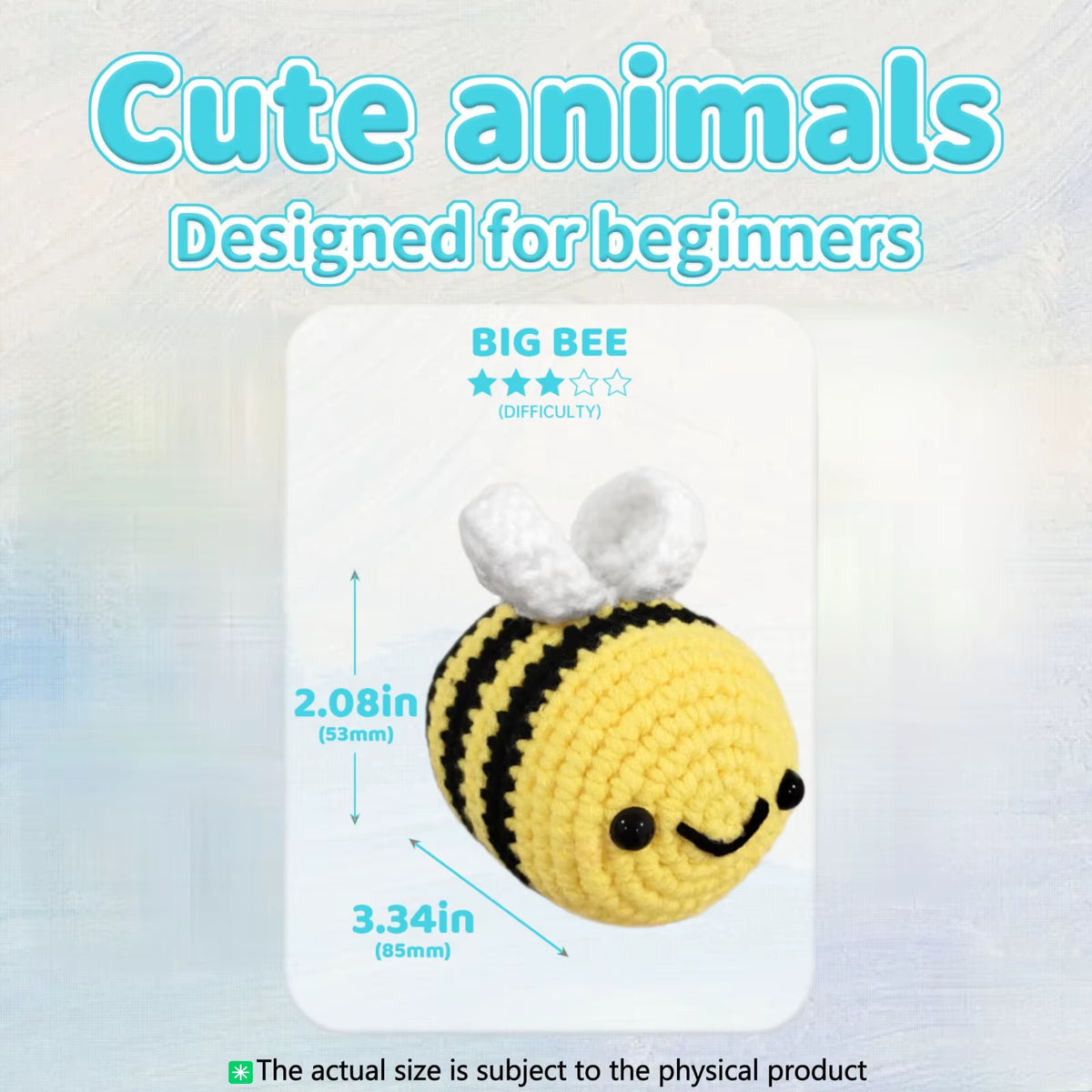 Bee Crochet Kit - Beginner Kit with Hook and Instructions – image 2
