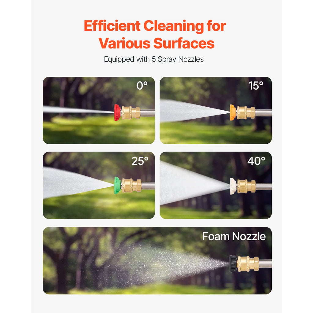 18 ft Telescoping Pressure Washer Wand with Gutter Cleaner Kit – image 5