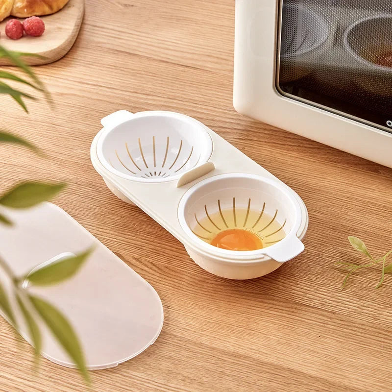 Microwave Egg Poacher – Double-Cup Quick Egg Cooker