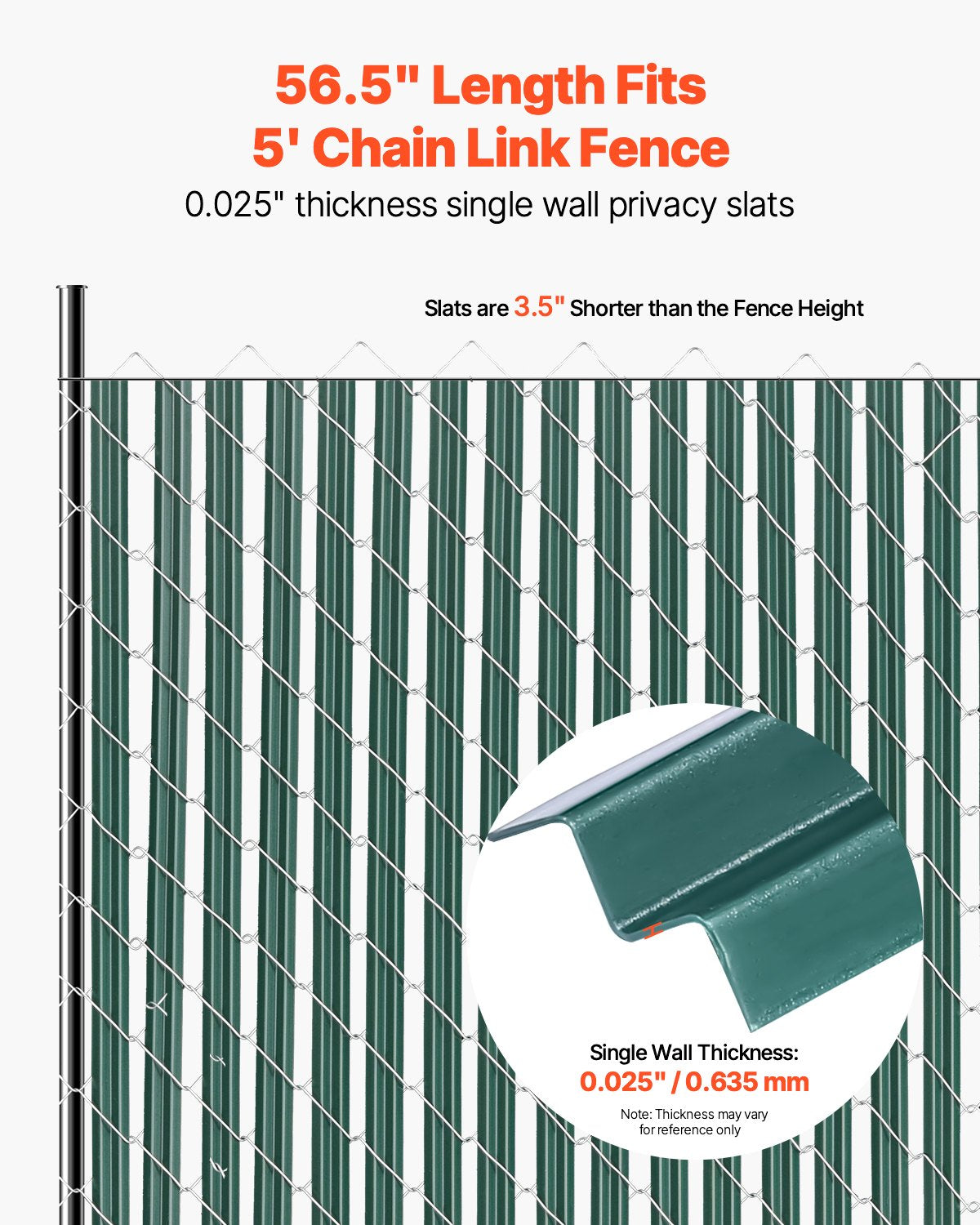 Chain Link Fence Privacy Slats for 5 ft Fence, Bottom Locking – image 3