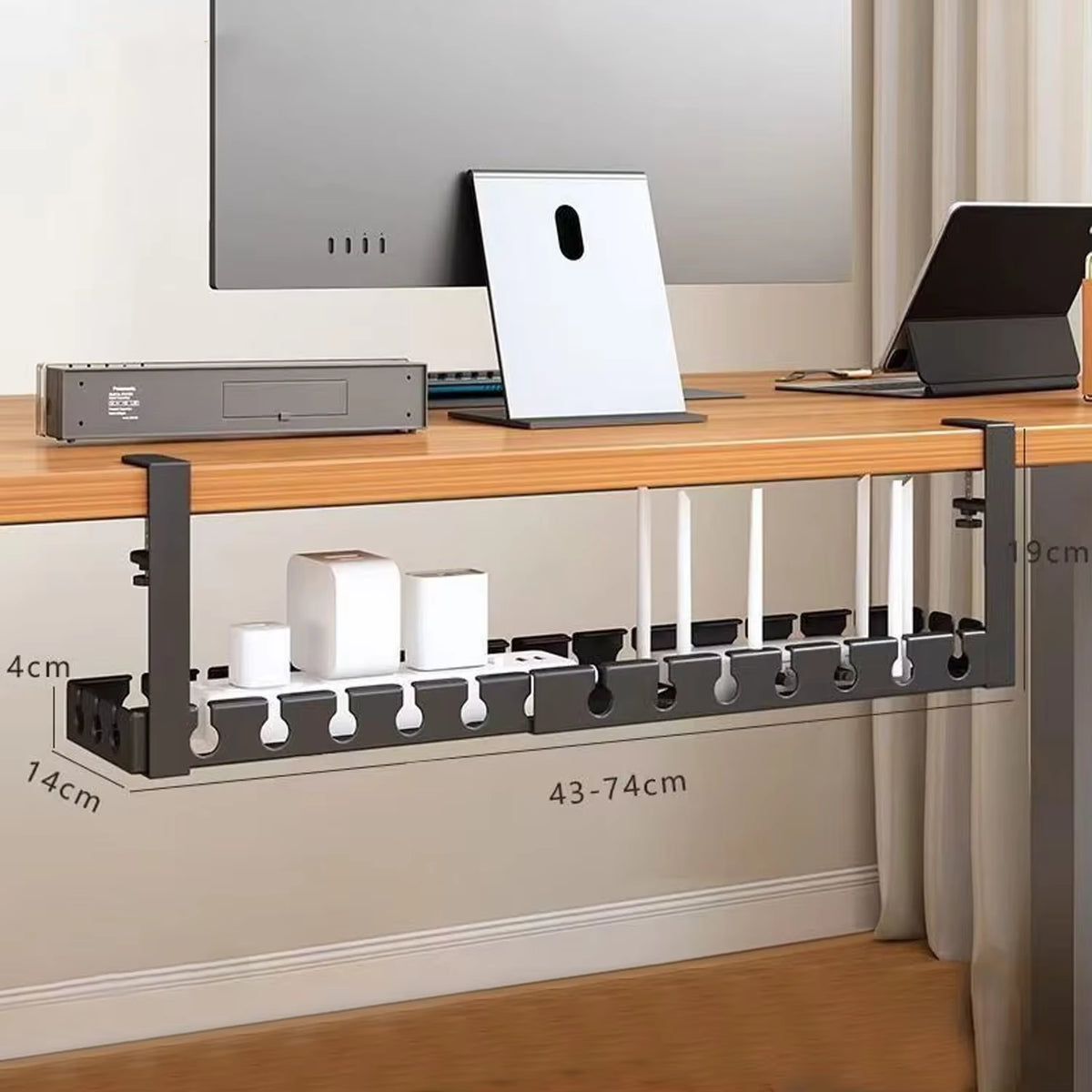 Clamp-On Under Desk Cable Tray, Standard or Extendable – image 8