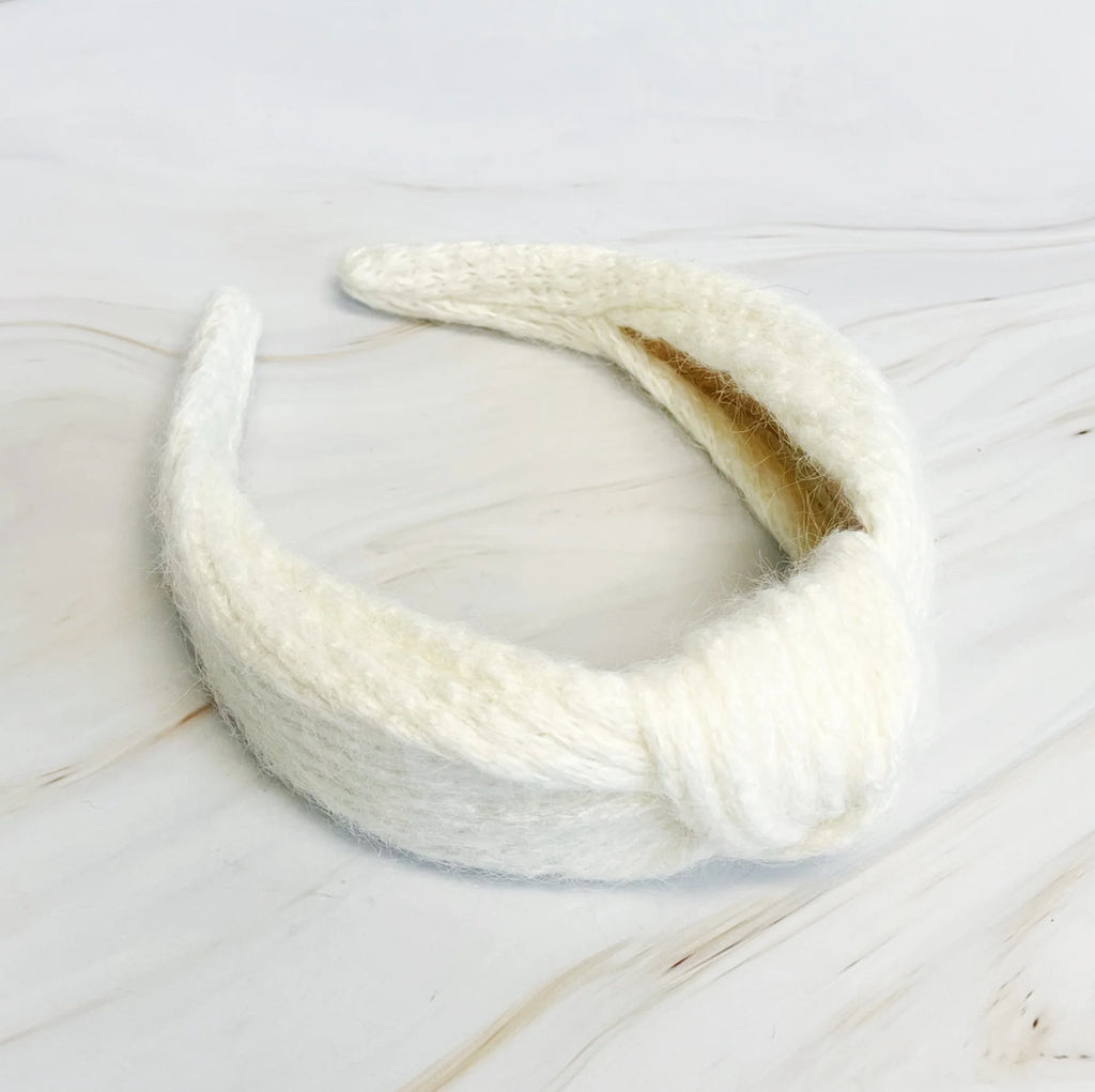 Knit Headband – Cable Knit Knotted Hair Band – image 2