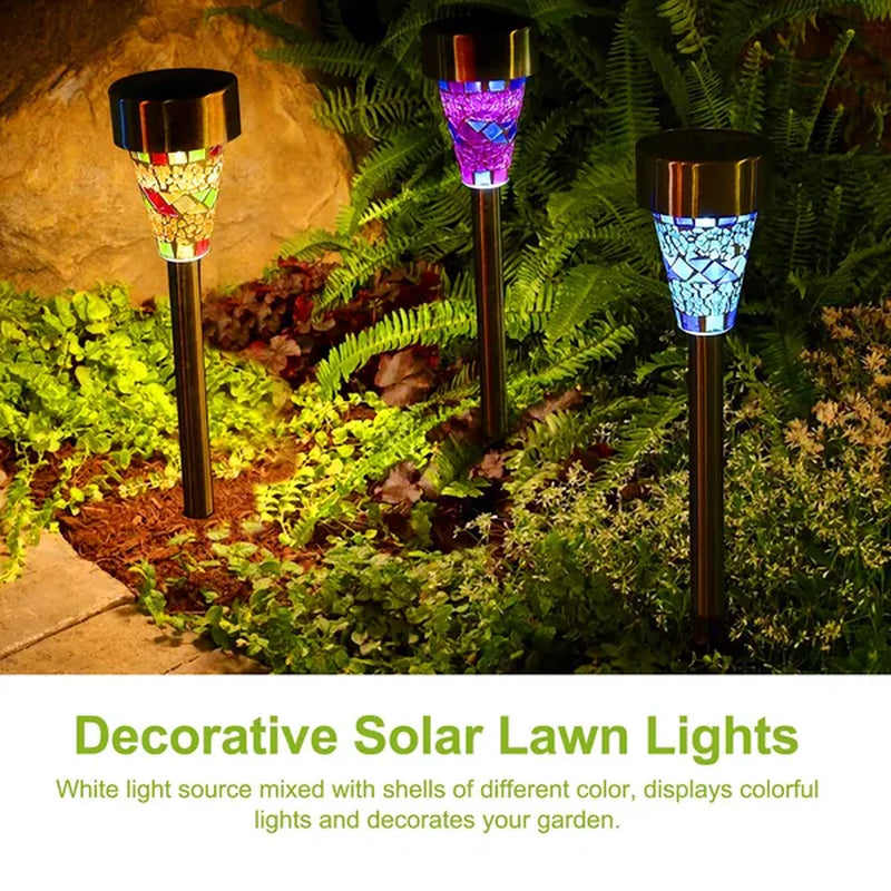 Solar Pathway Lights, 6-Pack, IP44 Outdoor Landscape Garden Lights