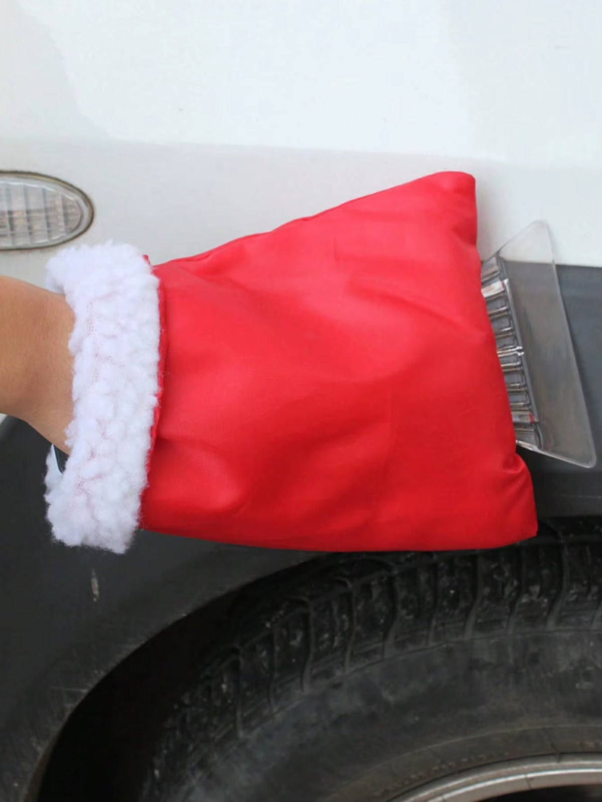 Ice Scraper Glove – Warm Lined Windshield Scraper Mitt