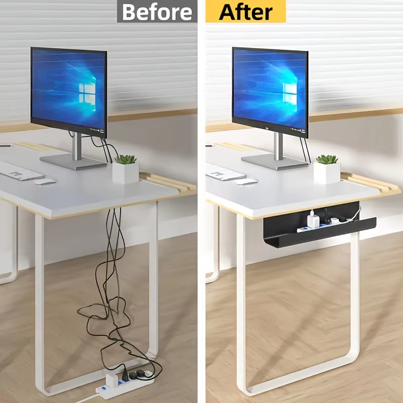 Under Desk Cable Management Tray, 40 cm Adhesive – image 5