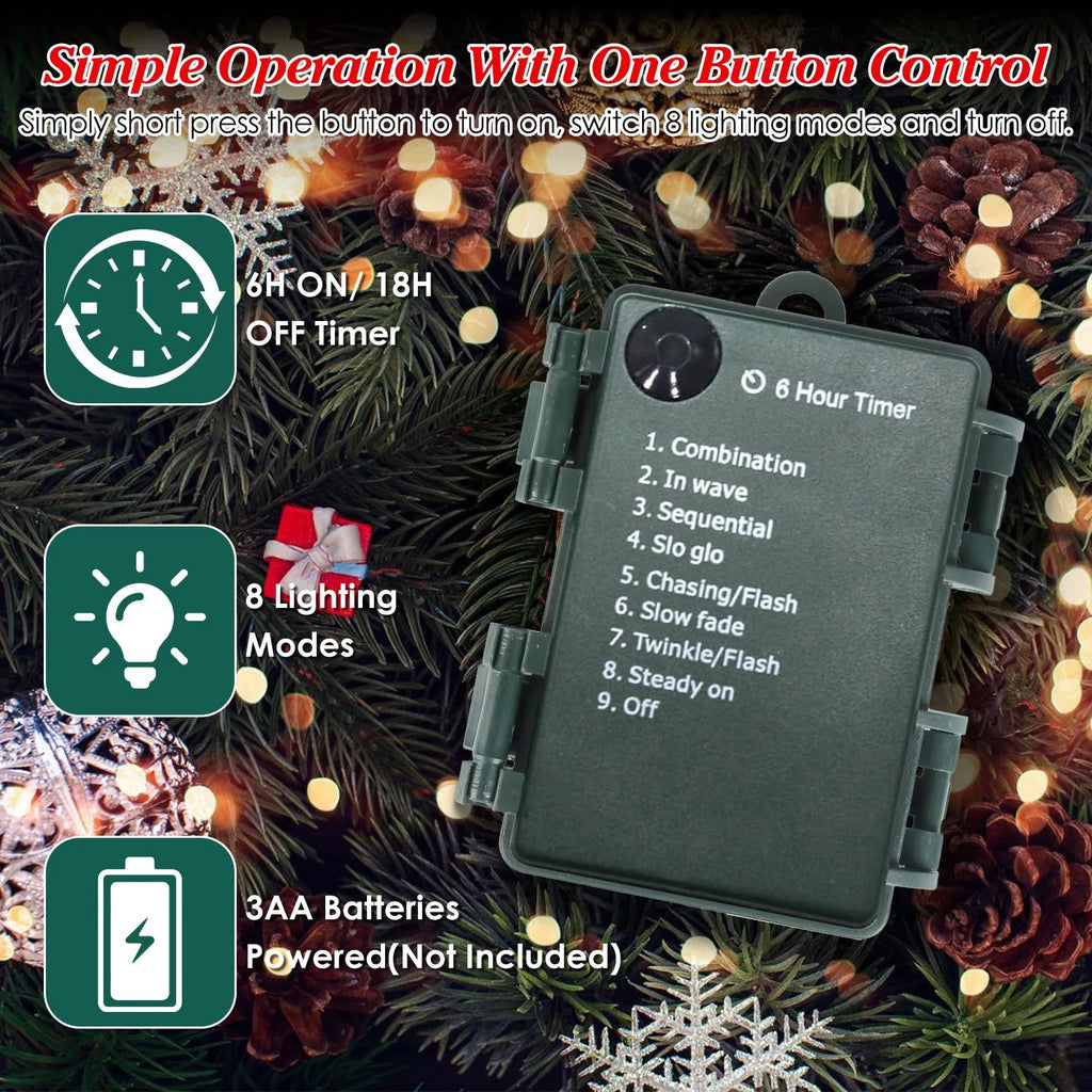 Tabletop Christmas Tree with 50 LED Lights and Timer – image 10