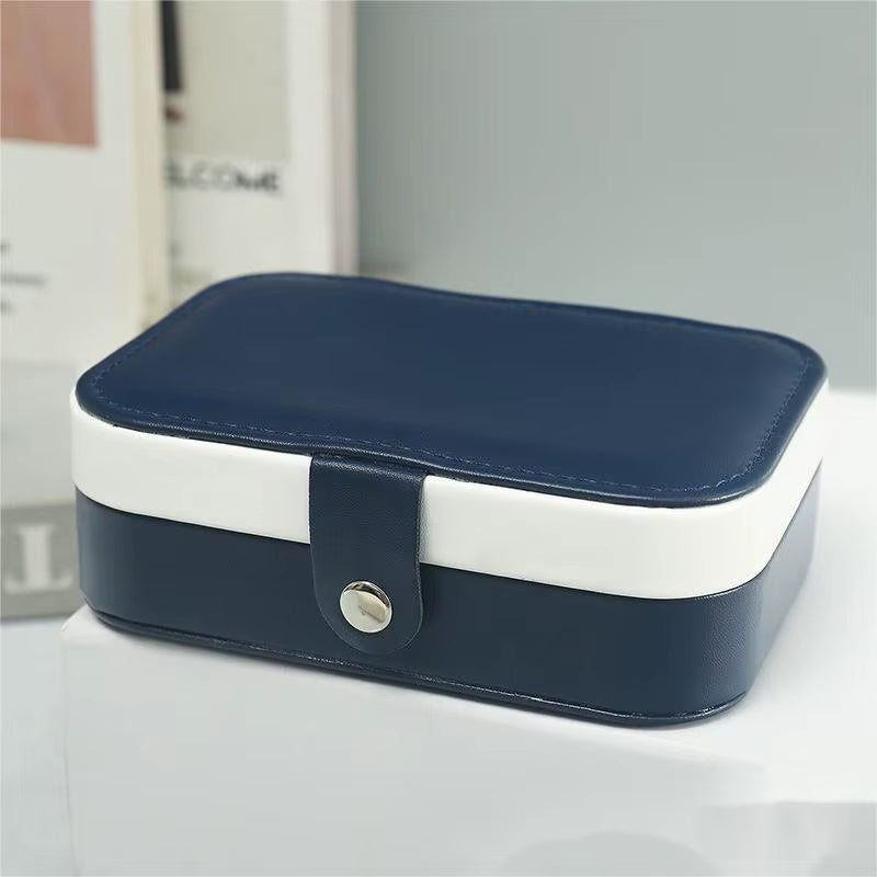 Double Layer Jewelry Box – Portable PU Leather Travel Organizer – image 8