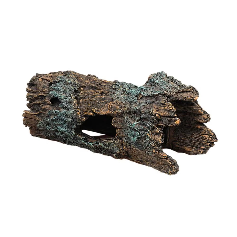 Resin Reptile Hide Cave, Bark-Texture Hideout for Snakes and Lizards – image 1