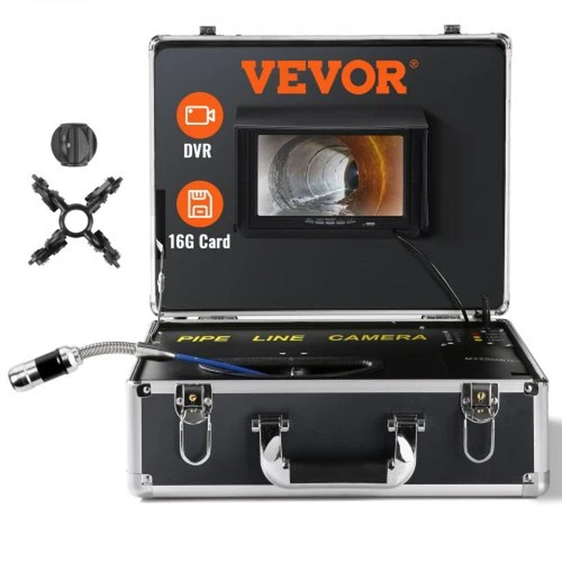 Sewer Camera 100 ft – 7 in Pipe Inspection Camera with DVR