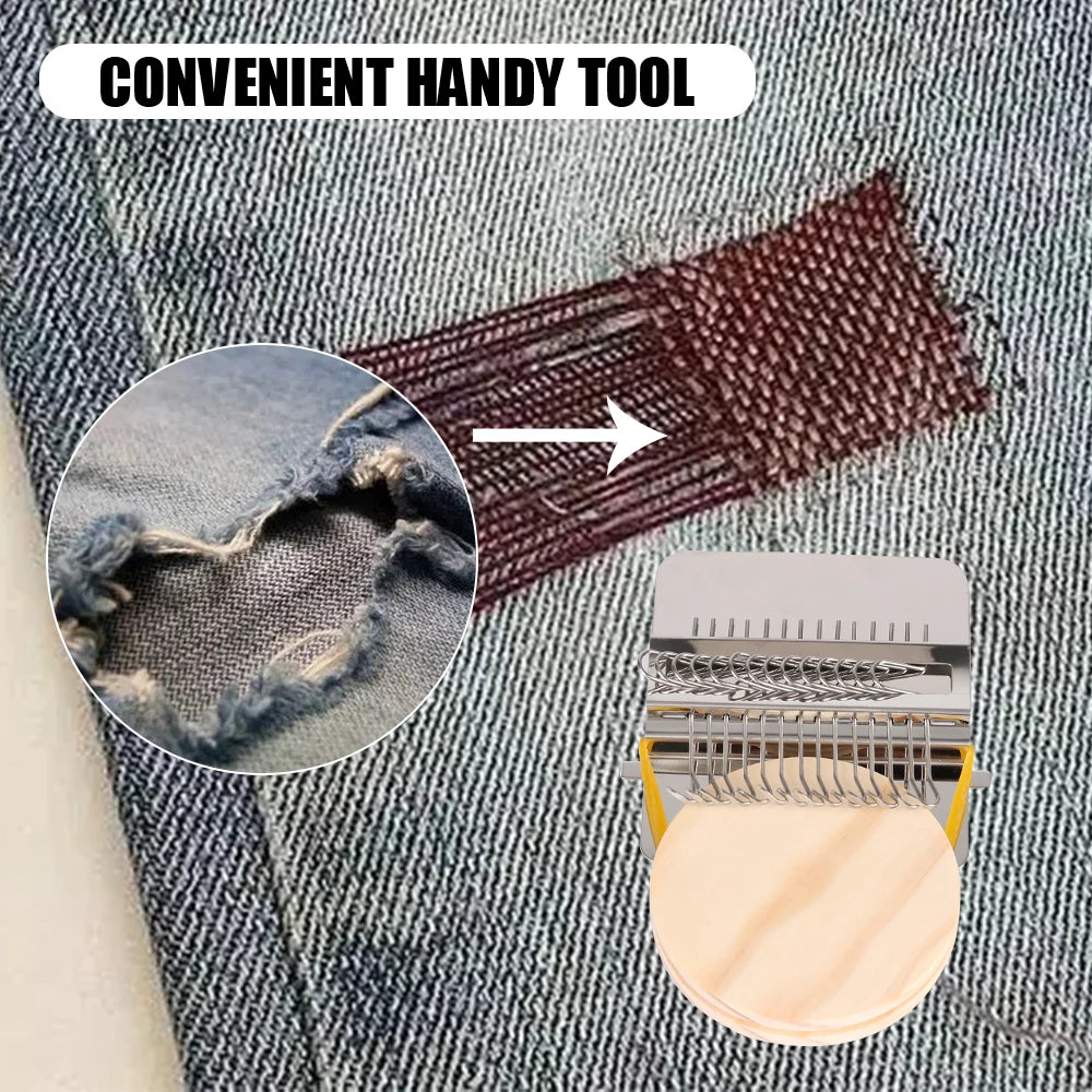 Darning Loom - Small Wood Weaving Frame for Mending Clothes – image 3
