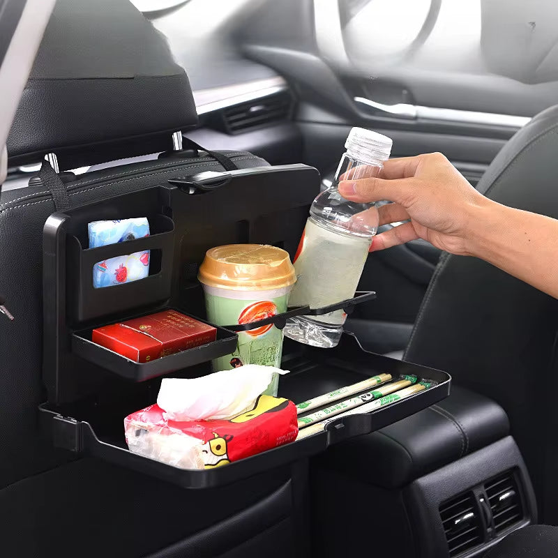 Car Back Seat Tray – Folding Table with Cup and Phone Holder – image 2