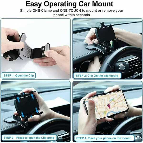Dashboard Phone Mount, Universal Car Phone Holder Clamp – image 5