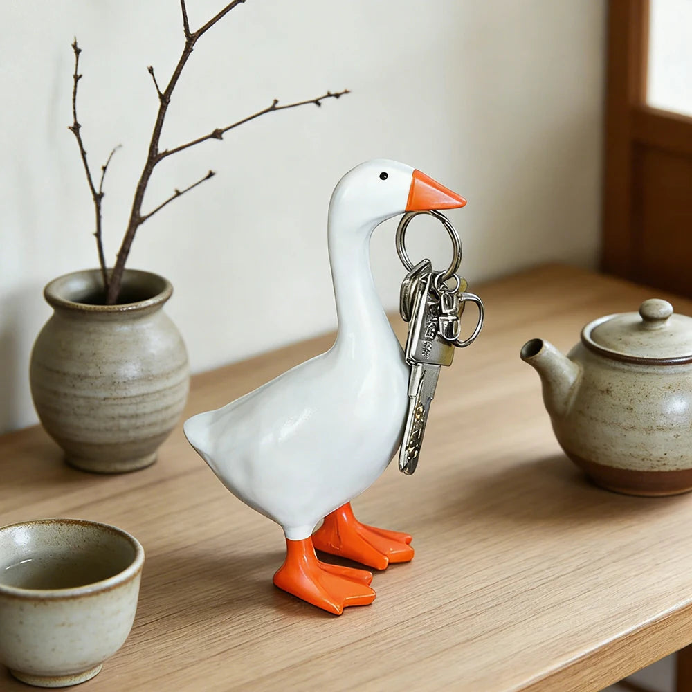 Magnetic Goose Key Holder - Resin Goose Sculpture Desk Decor – image 6