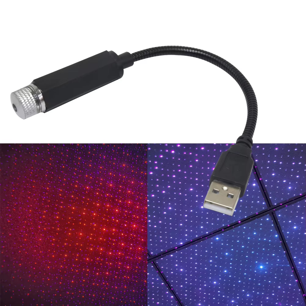Car Roof Star Projector - USB Galaxy Night Light for Car Interior & Room