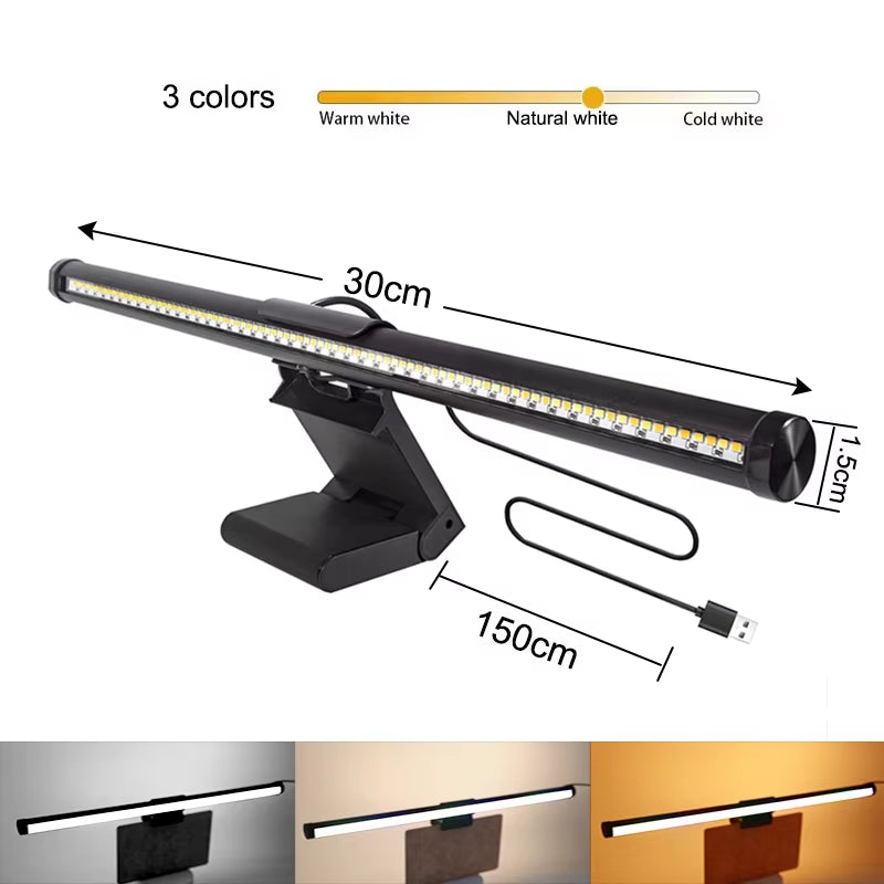 LED Monitor Light Bar - USB Screen Lamp, Dimmable Color Temperature