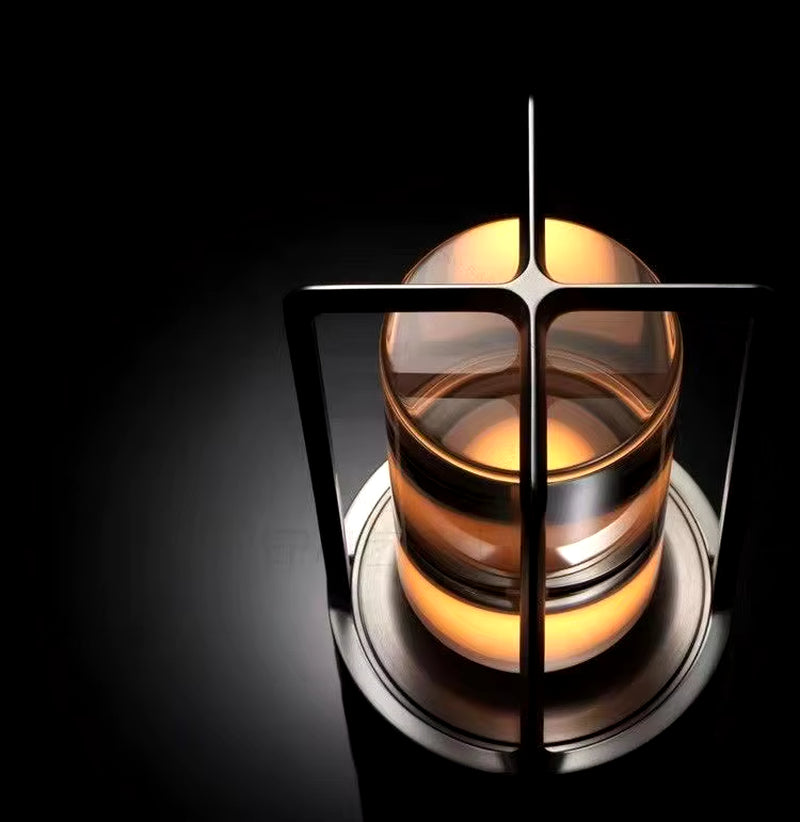 Crystal Table Lamp - Rechargeable Touch LED Lamp with Aluminum Base