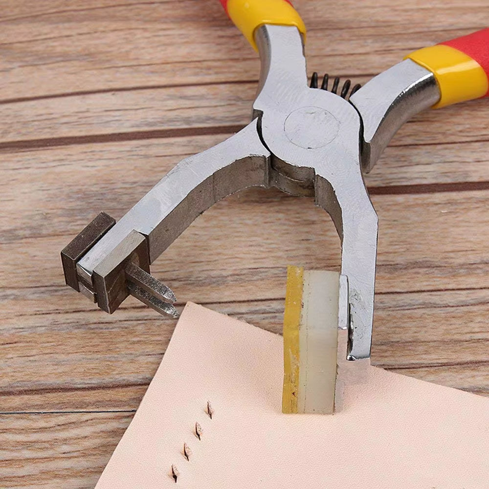 Silent Leather Punch Pliers with 2 and 4 Tooth Heads 4mm – image 3